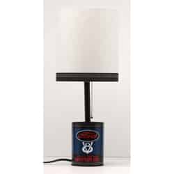 Open Road Brands 23.38 in. Natural Blue Ford Oil Can Desk Lamp