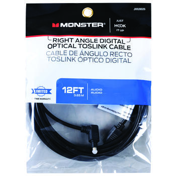 Monster Cable Just Hook It Up 12 ft. L Digital Optical Toslink Cable Digital Optical