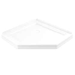 Delta 38-1/4 in. W x 38-1/4 in. L White Shower Base Plastic composite Back Center Neo-Angle