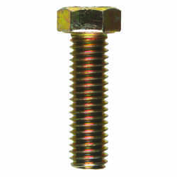 HILLMAN 7/16 in. Dia. x 1-1/2 in. L Heat Treated Yellow Dichromate Hex Head Cap Screw 50 box