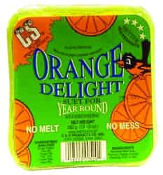 C&S Products Orange Delight Assorted Species Wild Bird Food Beef Suet 11.75 oz.