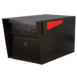 Mail Boss Galvanized Steel Classic Black Lockable Mailbox 10-3/4 in. W x 21 in. L x 11-1/4 in.