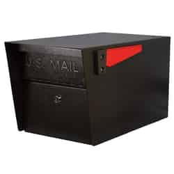 Mail Boss Galvanized Steel Classic Black Lockable Mailbox 10-3/4 in. W x 21 in. L x 11-1/4 in.
