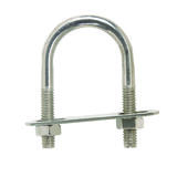 Hampton 3/8 in. x 1-3/8 in. W x 2-1/2 in. L Coarse Stainless Steel U-Bolt