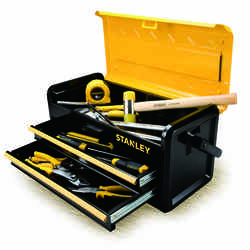 Stanley 11 in. W x 12 in. H 21 in. Tool Box Black Metal