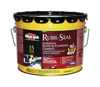 Black Jack Rubr-Seal Gloss Black Rubber Roof & Flashing Cement 2.75 gal.