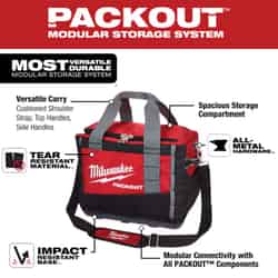 Milwaukee PACKOUT 15 in. W X 12.2 in. H Ballistic Nylon Tool Bag 3 pocket Black/Red 1 pc