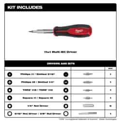 Milwaukee Assorted 11-in-1 Screwdriver/Nut Driver 10 in.