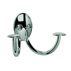 Spectrum Chrome 2-1/2 in. L Steel Small Chrome Hook 1 pk Stratford Double