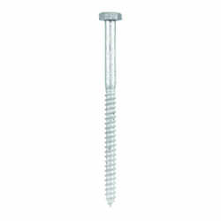 HILLMAN 1/4 in. x 4 in. L Hex Hot Dipped Galvanized Steel 100 pk Lag Screw
