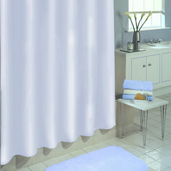 Excell 70 in. H x 71 in. W Solid White Shower Curtain Liner