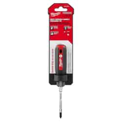 Milwaukee 3 in. Phillips #1 Screwdriver Chrome-Plated Steel 1 pc. Red Cushion Grip