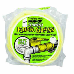 Wrap-On 6 in. Pipe Insulation 35 ft. L