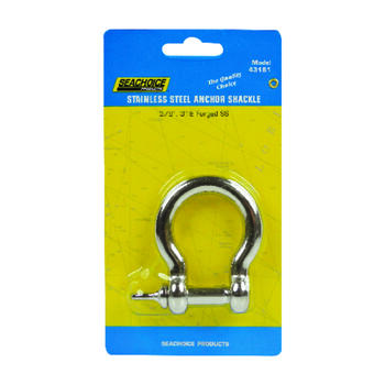 Seachoice  Polished  Stainless Steel  1 in. L x 3/8 in. W Shackle  1 pk 