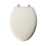 Mayfair Elongated White Molded Wood Toilet Seat