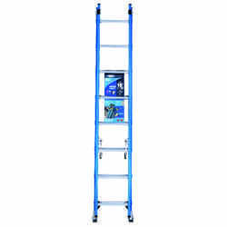 Werner 16 ft. H X 18.13 in. W Fiberglass Extension Ladder Type 1 250 lb