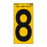 Hy-Ko Reflective Vinyl 5 in. 8 Number Self-Adhesive Black