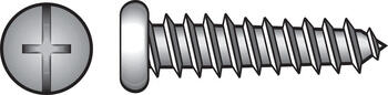 HILLMAN 8 x 1/2 in. L Pan Head Zinc-Plated Steel Sheet Metal Screws 100 per box Phillips/Slott