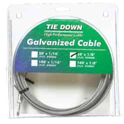 Tie Down Engineering Galvanized Galvanized Steel 1/8 in. Dia. x 50 ft. L Aircraft Cable