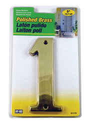 Hy-Ko 5 in. Brass Number Nail-On 1 Gold