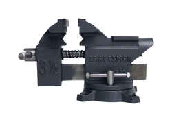 Craftsman 3.5 in. Steel Bench Vise Black Swivel Base