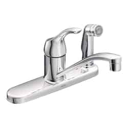 Moen Adler Alder One Handle Chrome Kitchen Faucet Side Sprayer Included