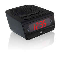 GPX 5.12 in. AM/FM Clock Radio Black Digital Plug-In