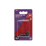 Ace Plastic Leg Tip Black Round 1/4 in. W 4 pk