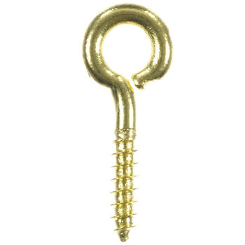 Ace 3/32 in. Dia. x 13/16 in. L Polished Brass Screw Eye 7 lb. 7 pk