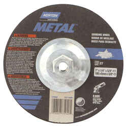 Norton 7 in. Dia. x 1/4 in. thick x 5/8 in. Aluminum Oxide Grinding Wheel 8600 rpm 1 pc.