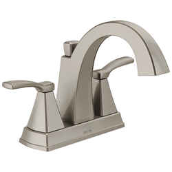 Delta Flynn Two Handle Lavatory Faucet 4 in. Stainless Steel