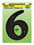 Hy-Ko 6 in. Black Plastic Screw-On Number 6 1 pc.