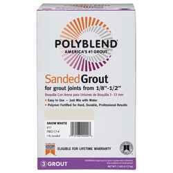 Custom Building Products Polyblend Indoor and Outdoor Snow White Grout 7 lb
