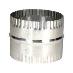 Deflect-O Jordan 4 in. Dia. x 3 in. L Silver/White Aluminum Duct Connector