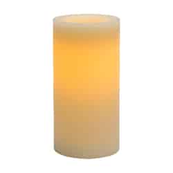 Inglow Vanilla Scent Butter Cream Candle 8 in. H x 4 in. Dia.