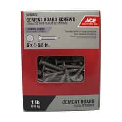 Ace No. 8 x 1-5/8 in. L Phillips Wafer Head Ceramic Steel Cement Board Screws 134 pk 1 lb.