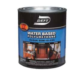 Deft Water Based Polyurethane Semi-Gloss 1 qt. Waterborne Wood Finish Clear