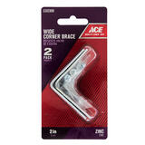 Ace 2 in. H x 2.75 in. W x 2 in. D Zinc Inside Wide Corner Brace