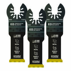 Imperial Blades OneFit 1-1/4 in. Dia. Oscillating Saw Blade Titanium-Coated Bi-Metal 3 pk