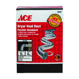 Ace 5 ft. L x 4 in. Dia. Silver/White Aluminum Dryer Vent Duct