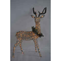Celebrations Standing Buck LED Yard Art White 1 each Birch