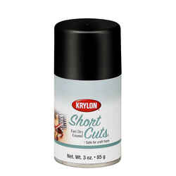 Krylon Short Cuts Gloss Black Spray Paint 3 oz