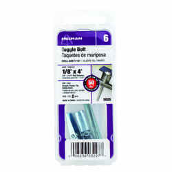 HILLMAN Fas-N- Tite 1/8 in. Dia. x 4 L Round Toggle Bolt 2 pk Steel