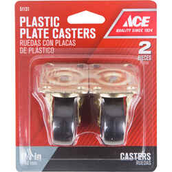 Ace 1-5/8 in. Dia. Swivel Plastic Caster 50 lb. 2 pk