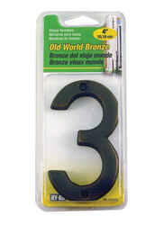 Hy-Ko 4 in. Metal Bronze Number Nail-On 3