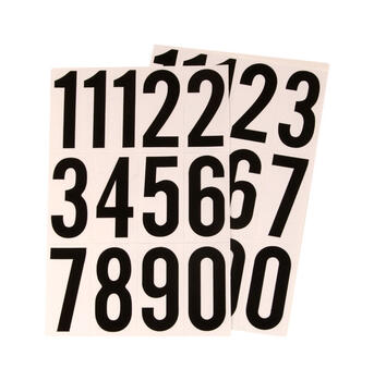 Hy-Ko 3 in. Reflective Black Vinyl Self-Adhesive Number Set 0-9 1 pc.