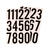 Hy-Ko 3 in. Reflective Black Vinyl Self-Adhesive Number Set 0-9 1 pc.