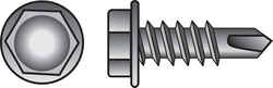 Hillman No. 8-18 x 1/2 in. L Hex Hex Washer Head Zinc-Plated Steel Self- Drilling Screws 100