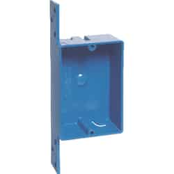 Carlon Rectangle 1 Gang PVC Outlet Box Blue 3-5/8 in.