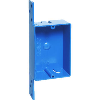 Carlon Rectangle 1 Gang PVC Outlet Box Blue 3-5/8 in.